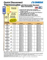 Thumbnail of document Data Sheet - CASS-116G Thermocouple Probes w/Removable Standard Size Connectors